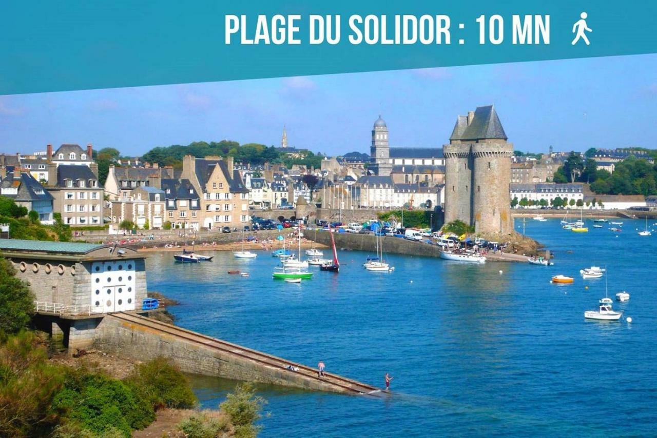 Logement Entier Saint Malo Vue Mer, Proche Ferry, Commerces Et Plage Solidor 50 M Luaran gambar