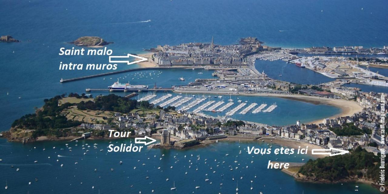 Logement Entier Saint Malo Vue Mer, Proche Ferry, Commerces Et Plage Solidor 50 M Luaran gambar